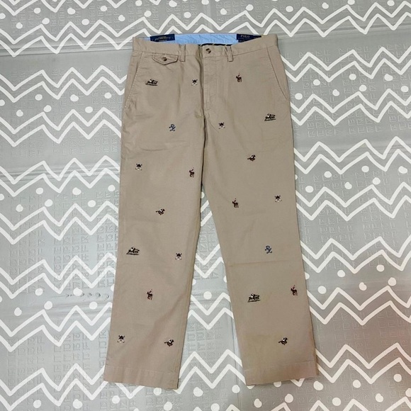 RALPH LAUREN Graphic Chino  Jeans Pants - Picture 1 of 7
